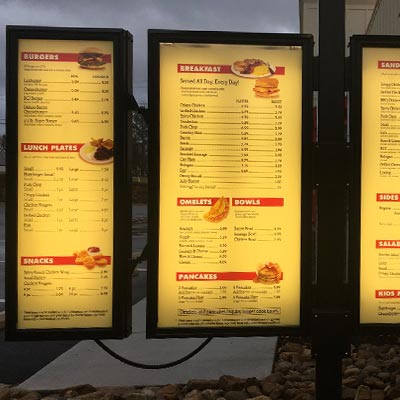 Biscuit King drivethrough signs