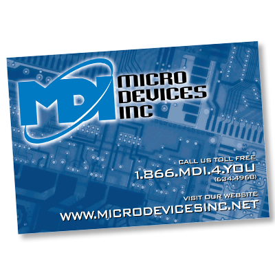 MicroDevices promotional postcard